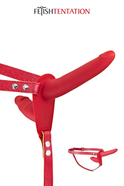 Double gode ceinture rouge - Fetish Tentation - Eveil Secret