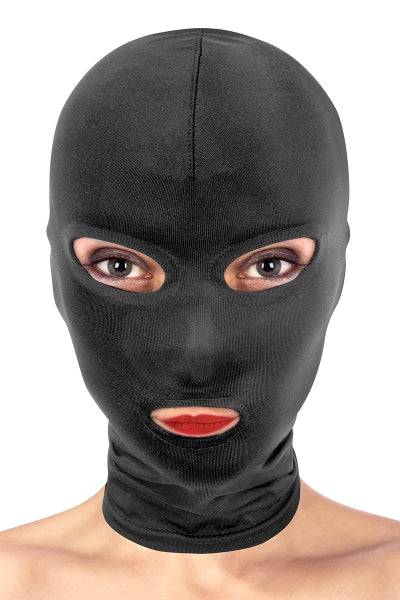 Cagoule BDSM 3 ouvertures - Fetish Tentation - Eveil Secret