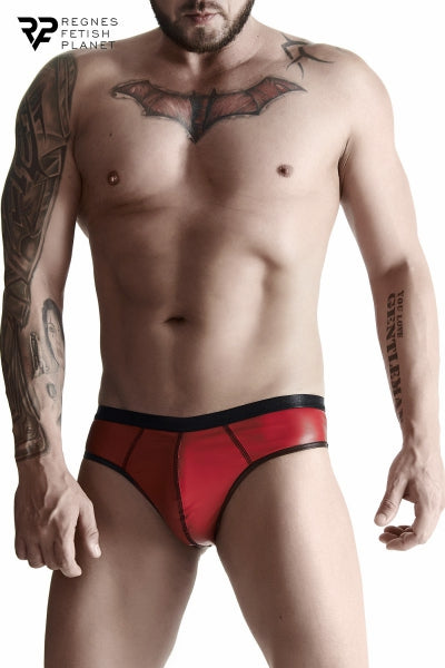 Tanga rojo efecto mojado - Regnes