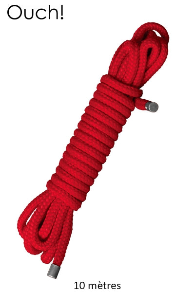 Cuerda de bondage japonesa 10m roja - Ouch
