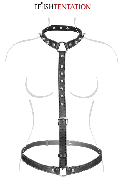 Harnais buste à pointes - Fetish Tentation - Eveil Secret