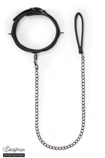 Collier fétichiste et laisse - Easytoys Fetish Collection - Eveil Secret