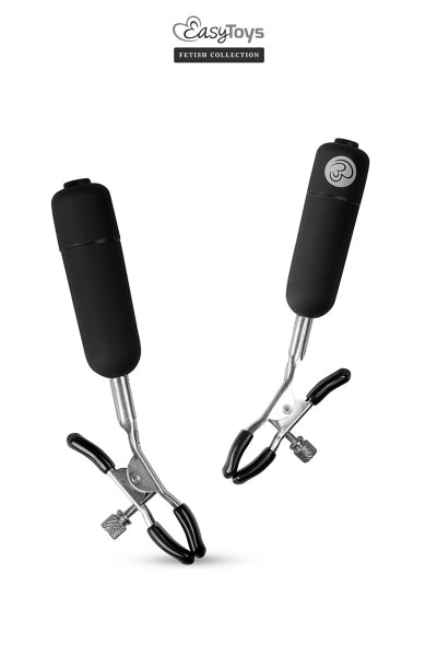 Pinces à tétons vibrantes  - Easytoys Fetish Collection - Eveil Secret