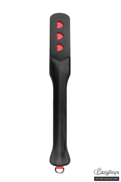 Paleta de cuero con 3 corazones - Easytoys Fetish Collection