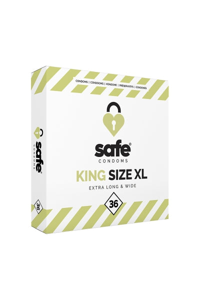 36 preservativos Safe King Size XL