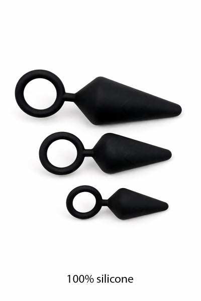 kit d'entrainement anal 3 plugs silicone - Litolu