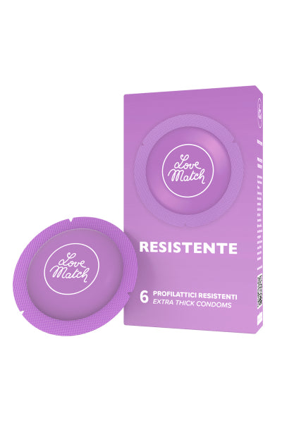 6 preservativos resistentes Love Match