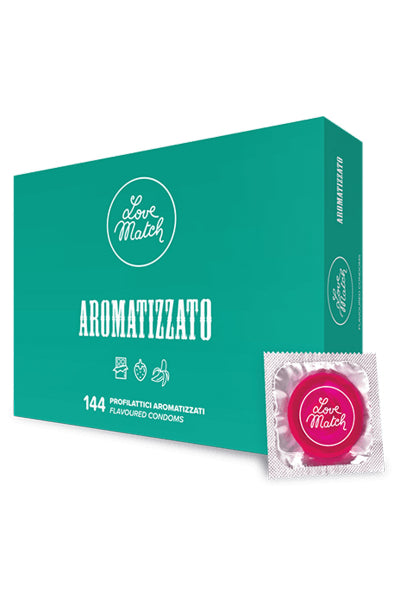 144 preservativos aromatizados Love Match