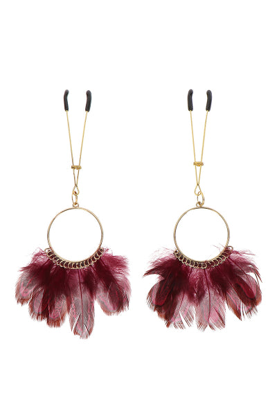 Pinzas para pezones de plumas - Taboom