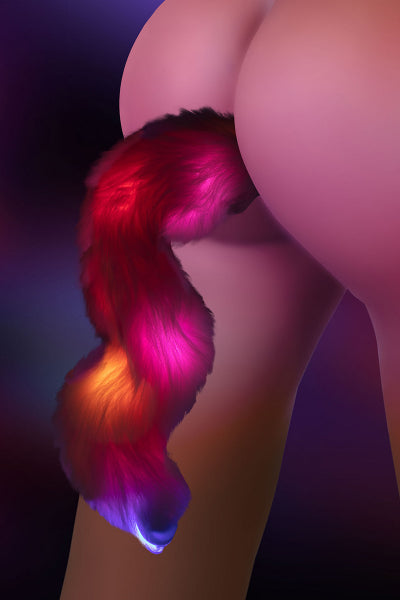 Plug anal unicornio con cola luminosa - Taboom