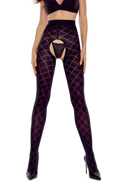 Medias con abertura TI025 40 deniers - negro