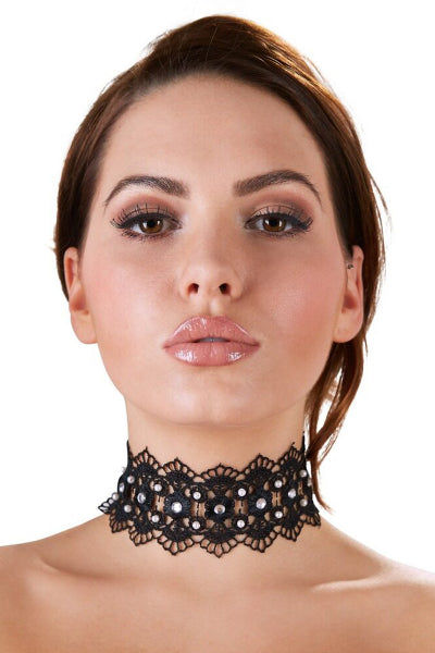 Collar bordado con pedrería - Cotelli Accessoires