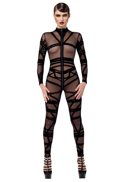 Combinaison floquée Bondesque F357 - Noir Handmade - Eveil Secret