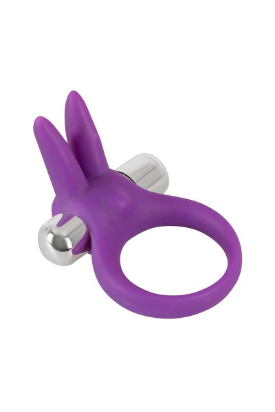 Anillo vibrador para pene de doble acción con conejito y balas - Sweet Smile