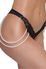 String Rio avec chaines de perles - Cottelli LINGERIE - Eveil Secret