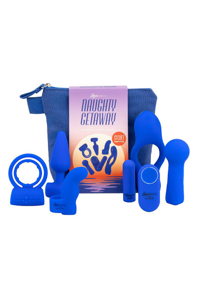 LoveBoxxx Naughty Getaway — Coffret de voyage coquin 7 pièces
