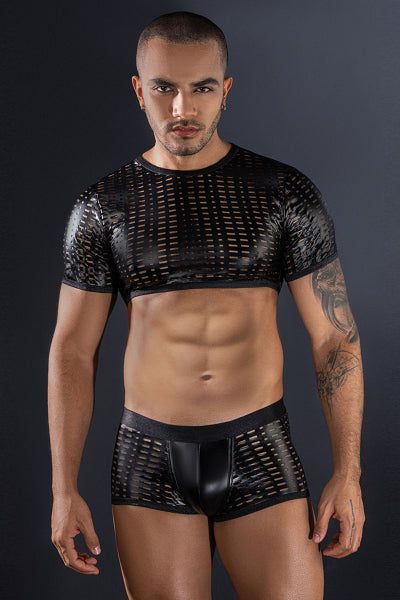 Ensemble top et boxer noir - J Lingerie