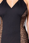 Robe sexy décolletée dos nu et résille
