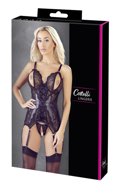 Bustier noir avec jarretelles amovibles