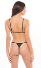 Ensemble 2 pièces en dentelle, soutien-gorge et string semi ouvert