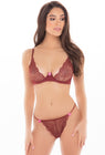 Ensemble 2 pièces avec soutien-gorge à armatures et string dentelle