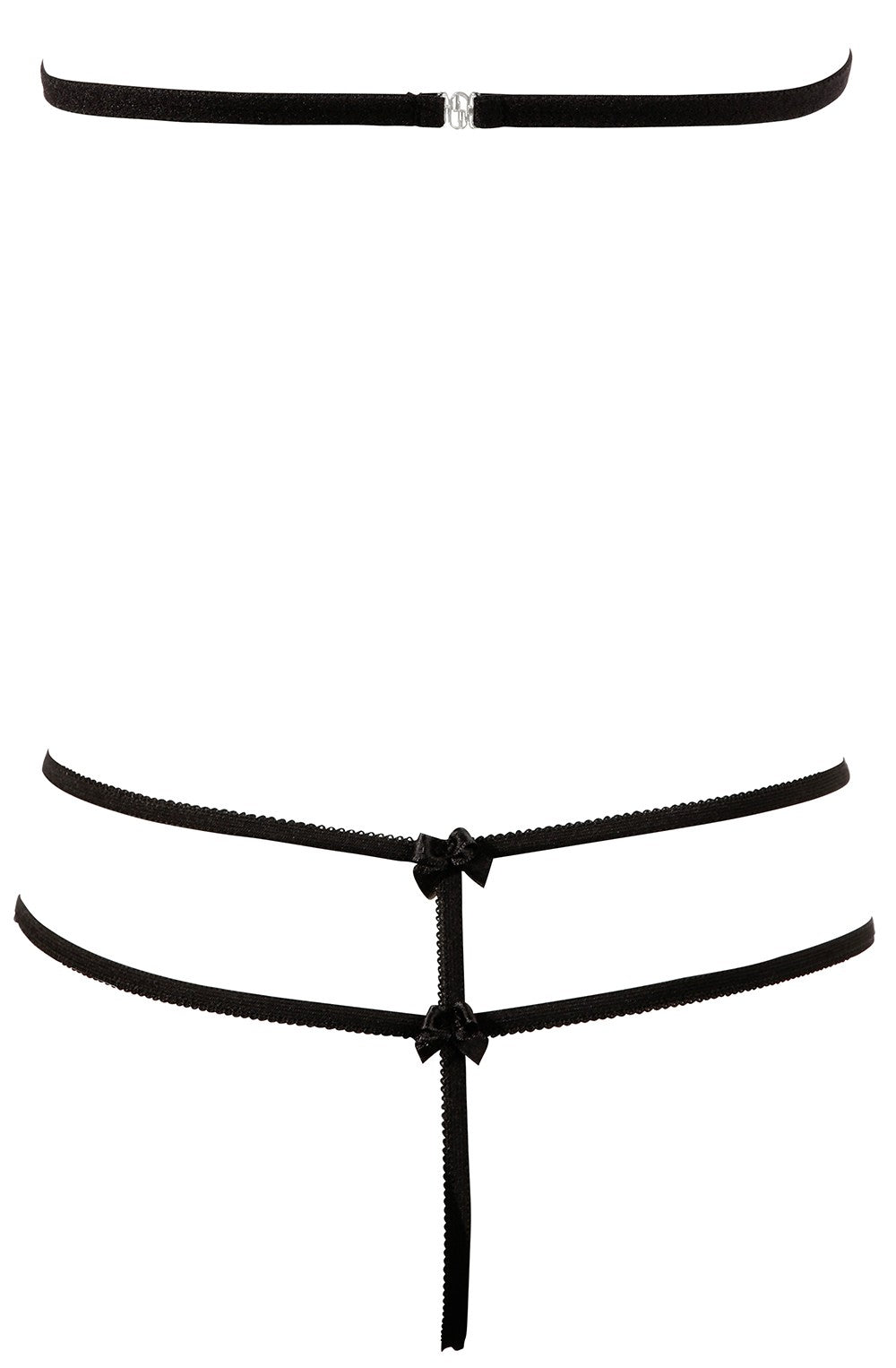 Soutien-gorge en dentelle noire avec bonnets détachables et string