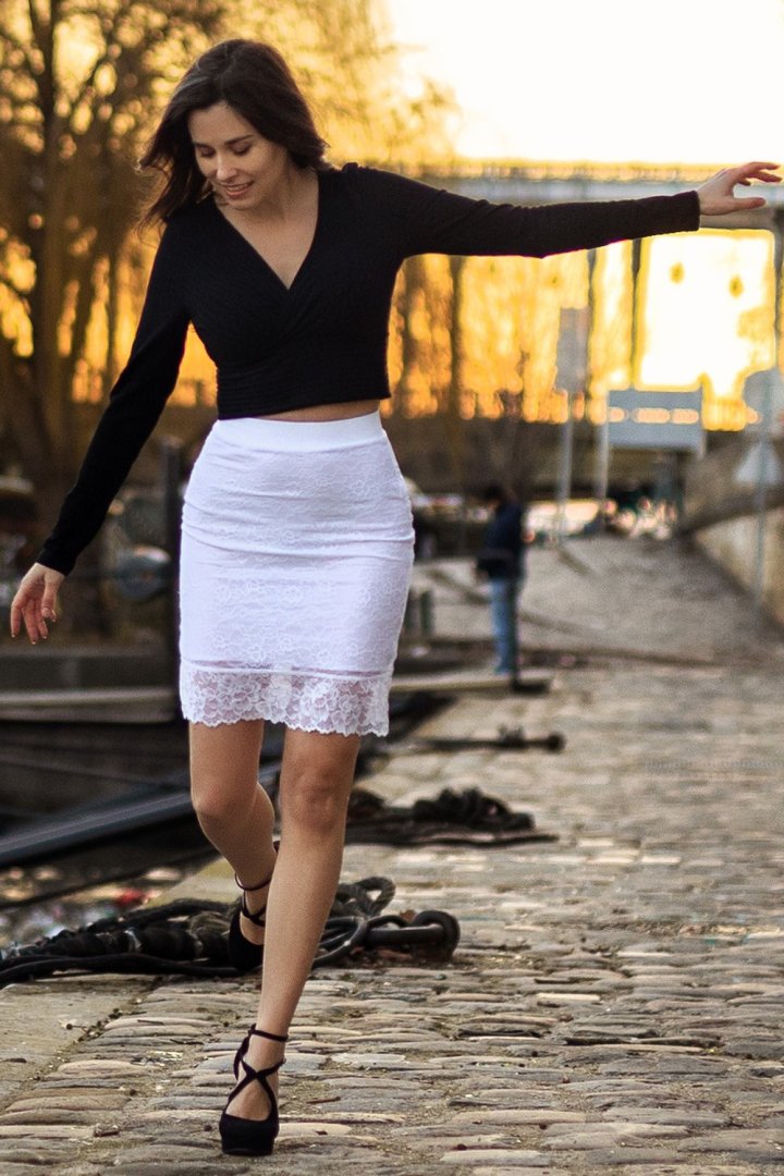 Jupe longue blanche Catalina