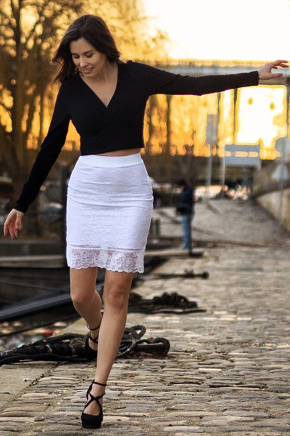 Jupe longue blanche Catalina