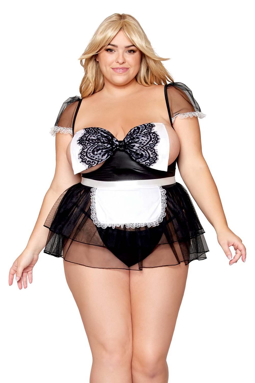 Costume, grande taille, femme de chambre