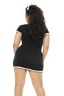 Costume soubrette 3 pièces grande taille , robe, tablier et coiffe