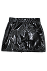 Jupe noire en simili cuir avec zip Lara