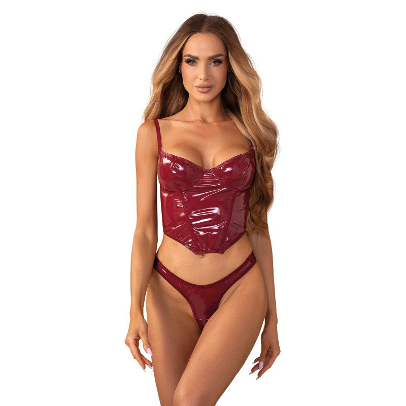 Redya Corsé y tanga rojos