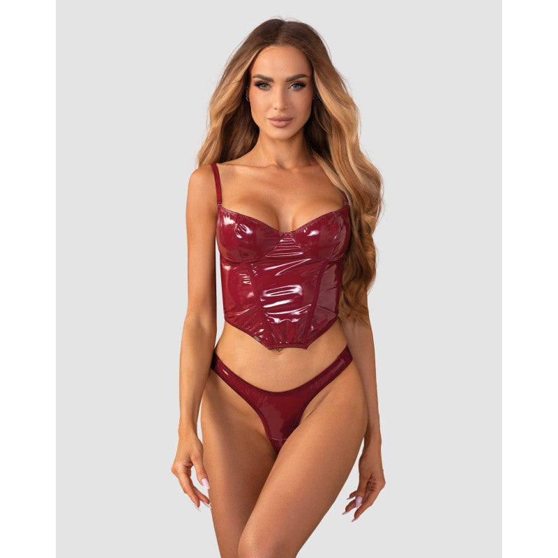 Redya Corsé y tanga rojos