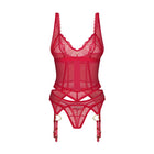Cupide Desir corset et string - Rouge
