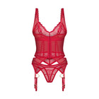 Cupide Desir corset et string - Rouge