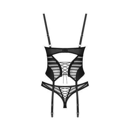Lune Bellis corset et string - Noirs