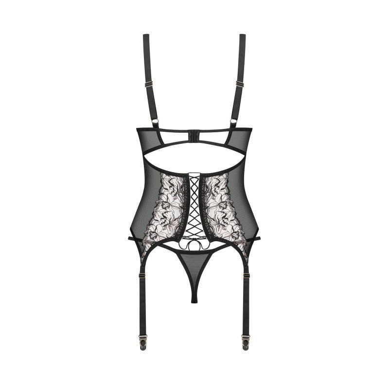 Vila blanes corset y braguita - Negros