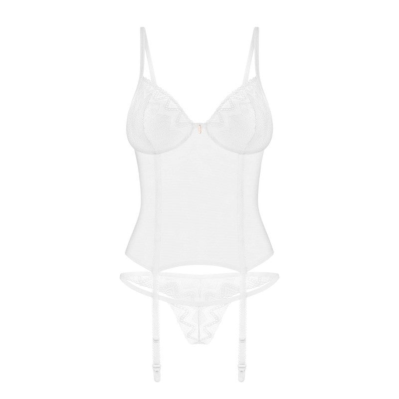 Alissium corset et string - Blancs