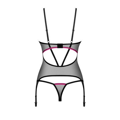 Novenes corset et string - Noir