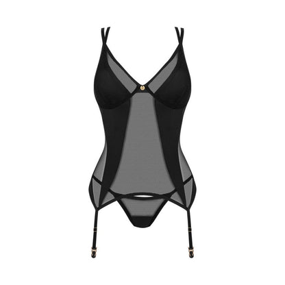 Nesari corset et string - Noir