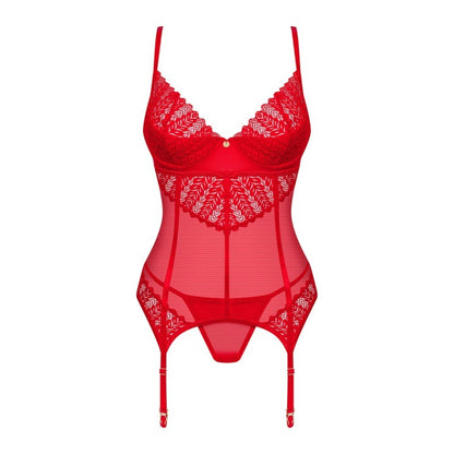 Ingridia corset et string - Rouge