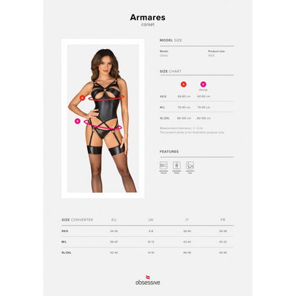 Armares Corset et string - Noir
