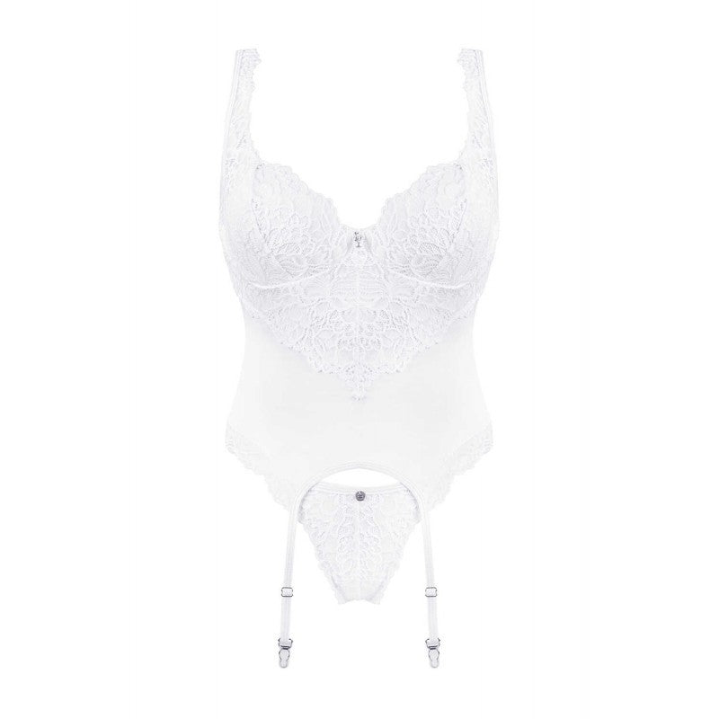 Corsé y tanga blanco Amor Blanco