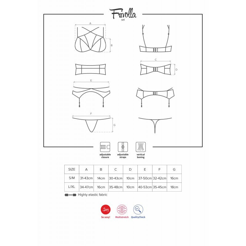 Conjunto Frivolla 4 piezas - Negro