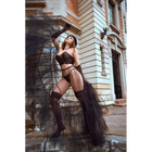 Ensemble 2 pièces bustier en dentelle et string noir - Mapalé