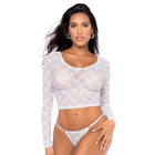 Ensemble 2 pièces en dentelle , crop top et string