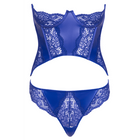 Ensemble corset bustier bleu royal avec string - Cottelli