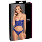 Ensemble corset bustier bleu royal avec string - Cottelli