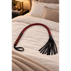 Fouet Rouge et Noir Simili Cuir 80 cm – Dreamy Fetish