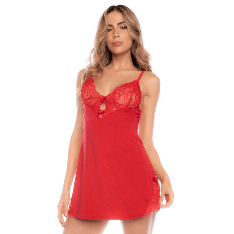 Nuisette rouge dentelle élégance et sensualité